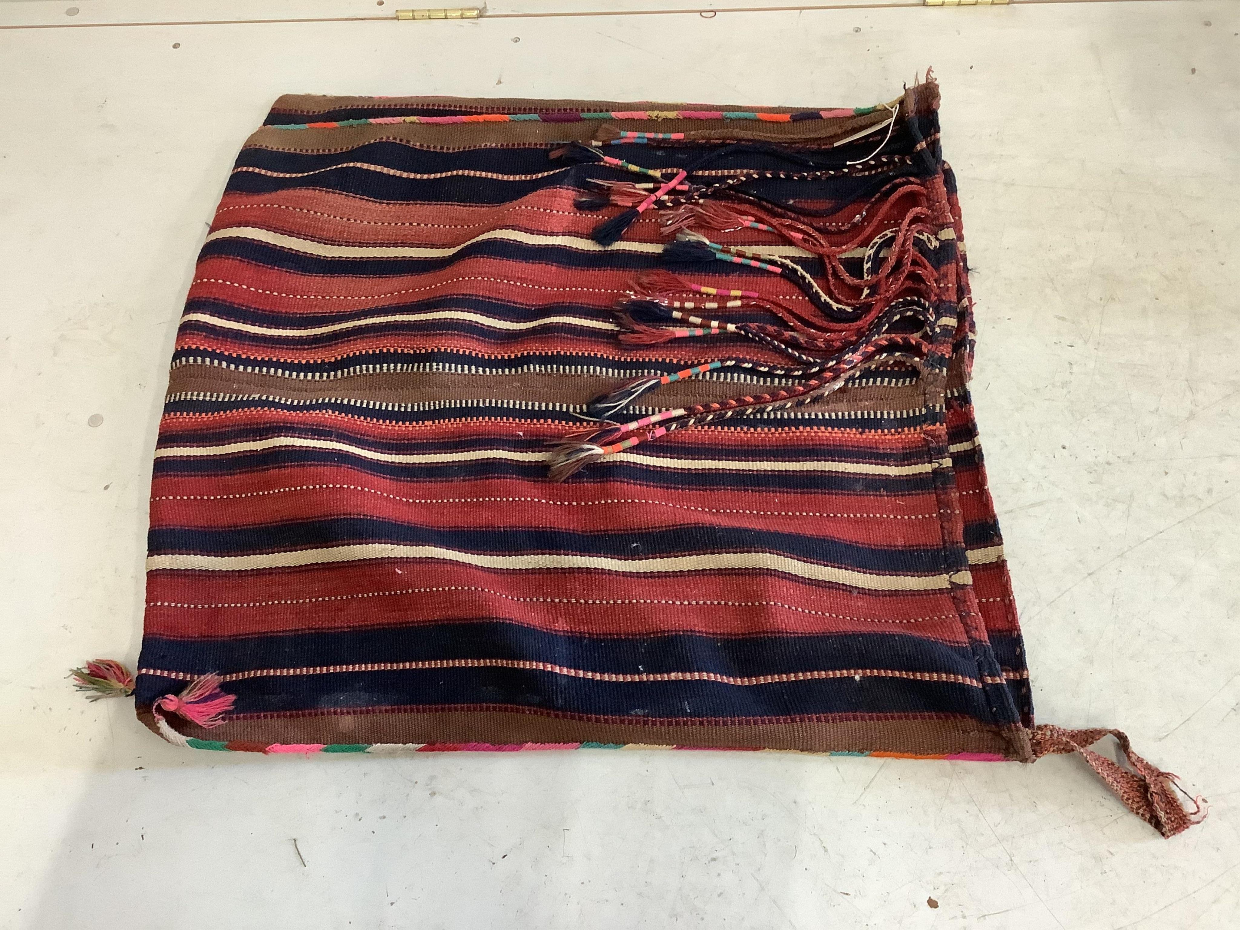 A Kilim flatweave saddlebag, 164 x 76cm. Condition - fair